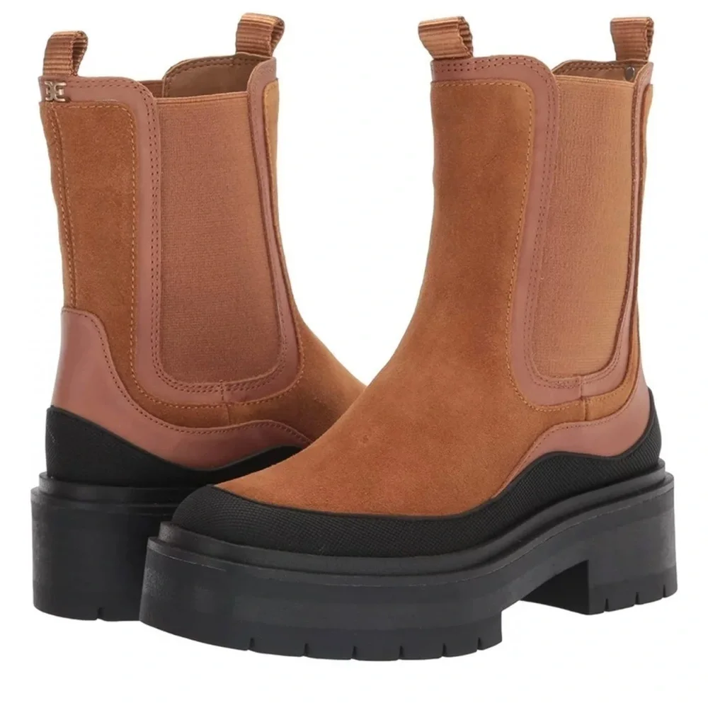 SAM EDELMAN LULIA CHELSEA BOOT CAMEL NEW SIZE 6